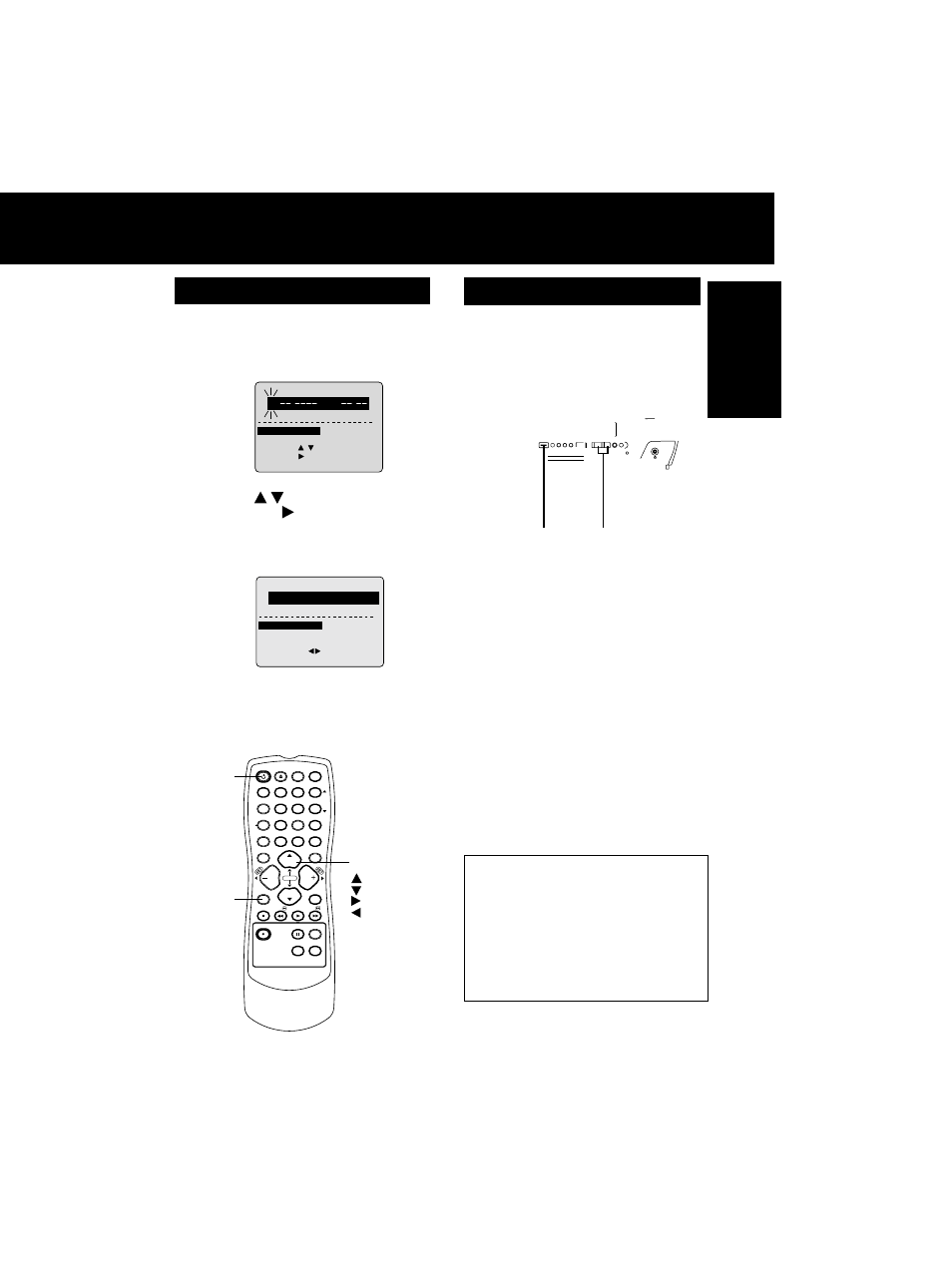 Manual clock set, Initial setup, Press action twice to start clock and exit | Panasonic PV-C1323A User Manual | Page 9 / 40