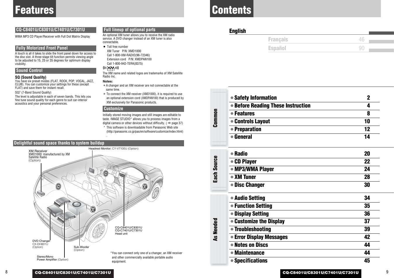 Panasonic C7301U User Manual | Page 5 / 66