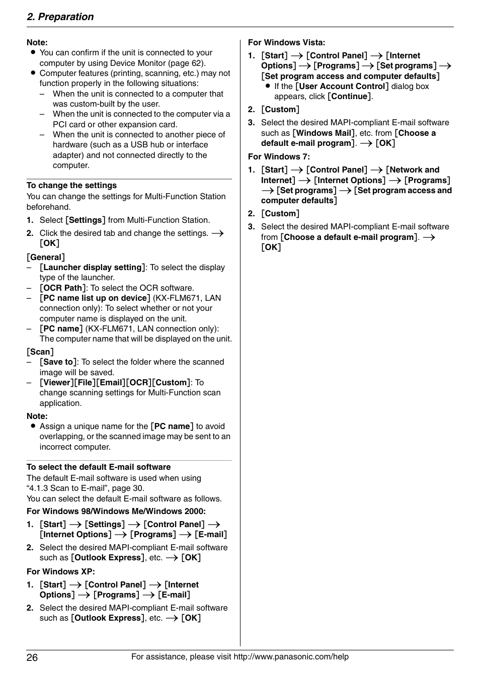 Preparation 26 | Panasonic KX-FLM671 User Manual | Page 26 / 92