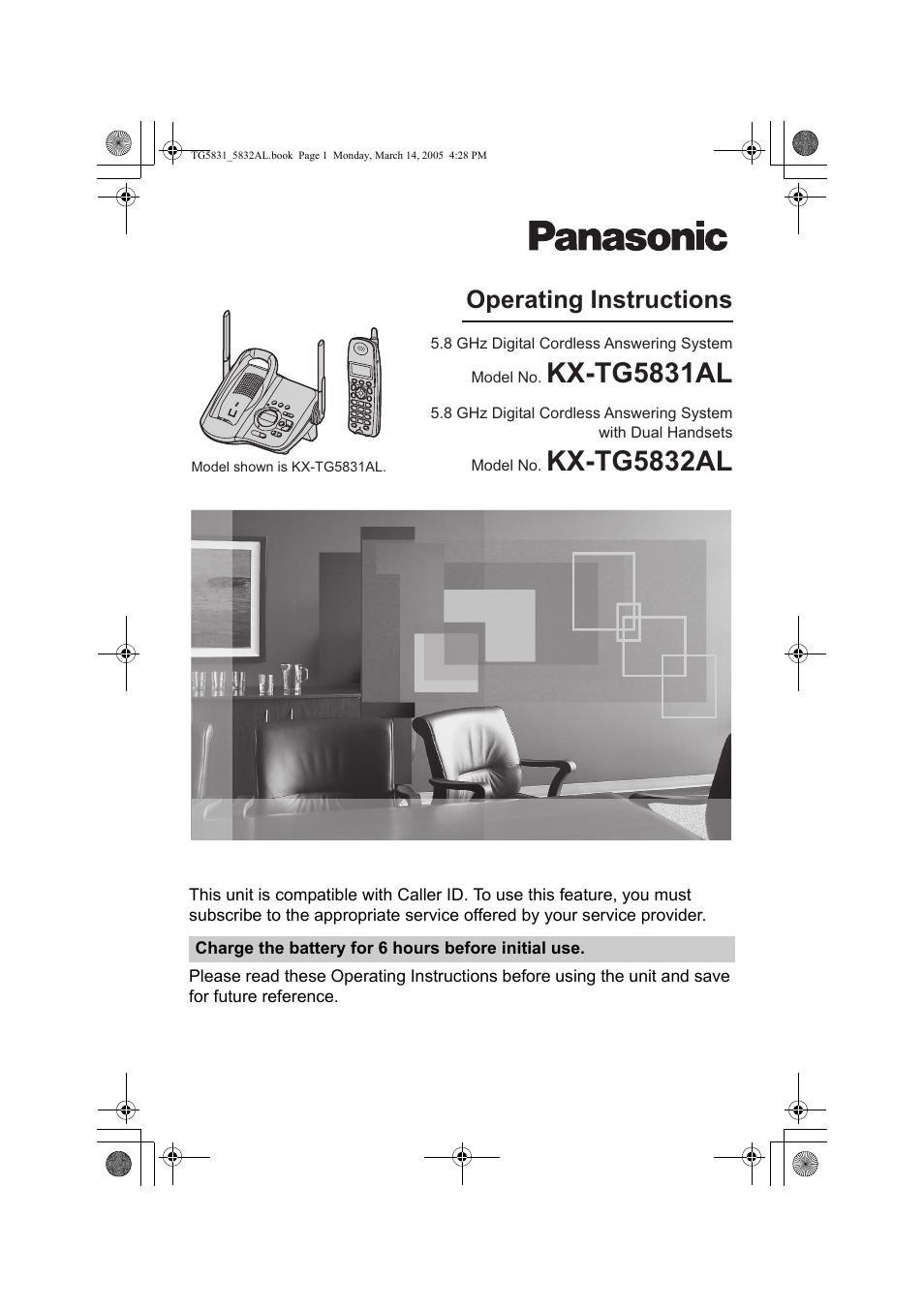 Panasonic KX-TG5832AL User Manual | 68 pages