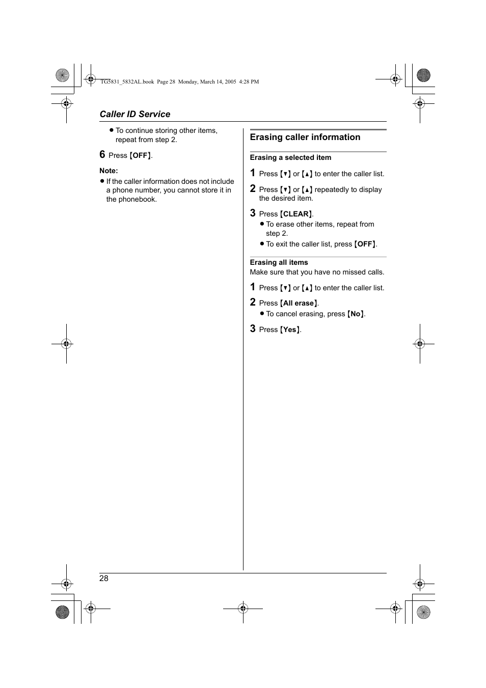 Panasonic KX-TG5832AL User Manual | Page 28 / 68