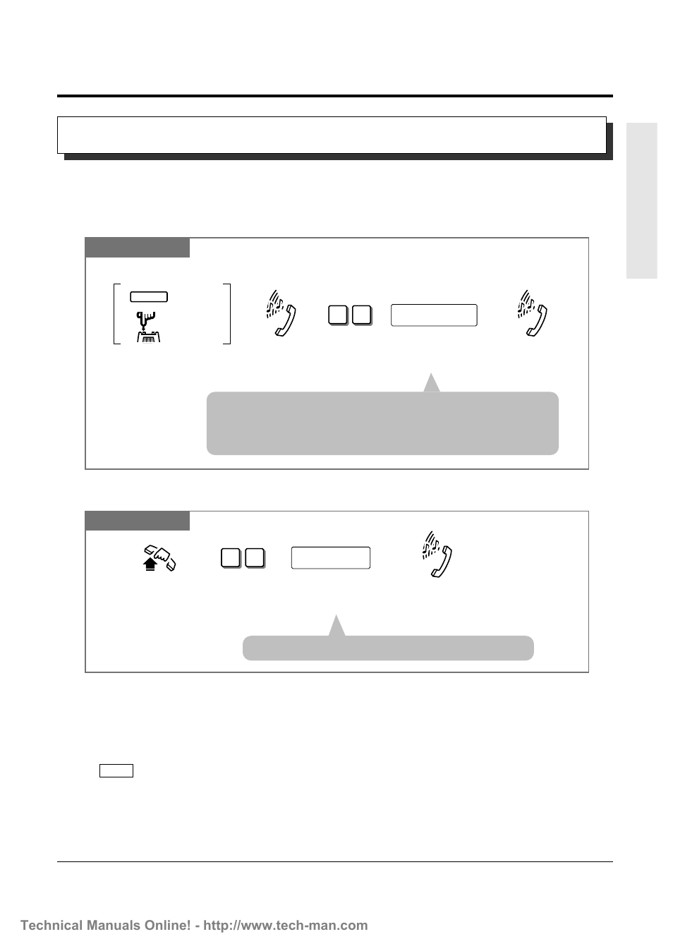 5 during a conversation, Placing a call in system parking area (call park) | Panasonic KX-TD816 User Manual | Page 49 / 131