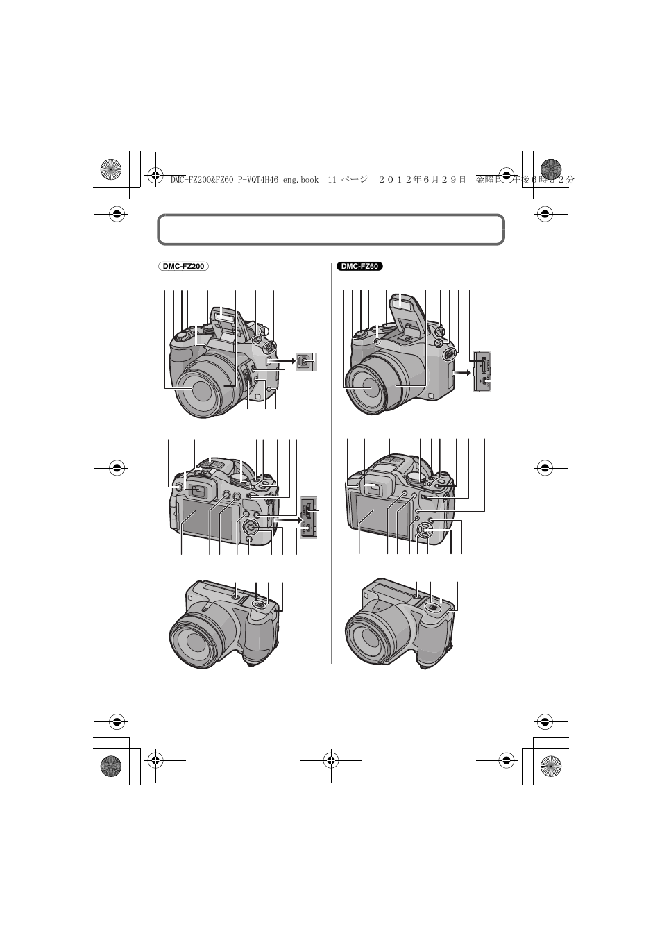 Names and functions of main parts | Panasonic DMC-FZ200 User Manual | Page 11 / 40