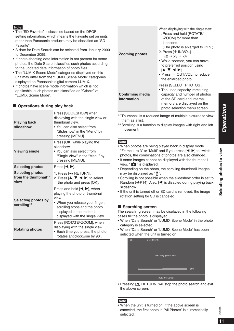 Operations | Panasonic MW-20 User Manual | Page 11 / 28