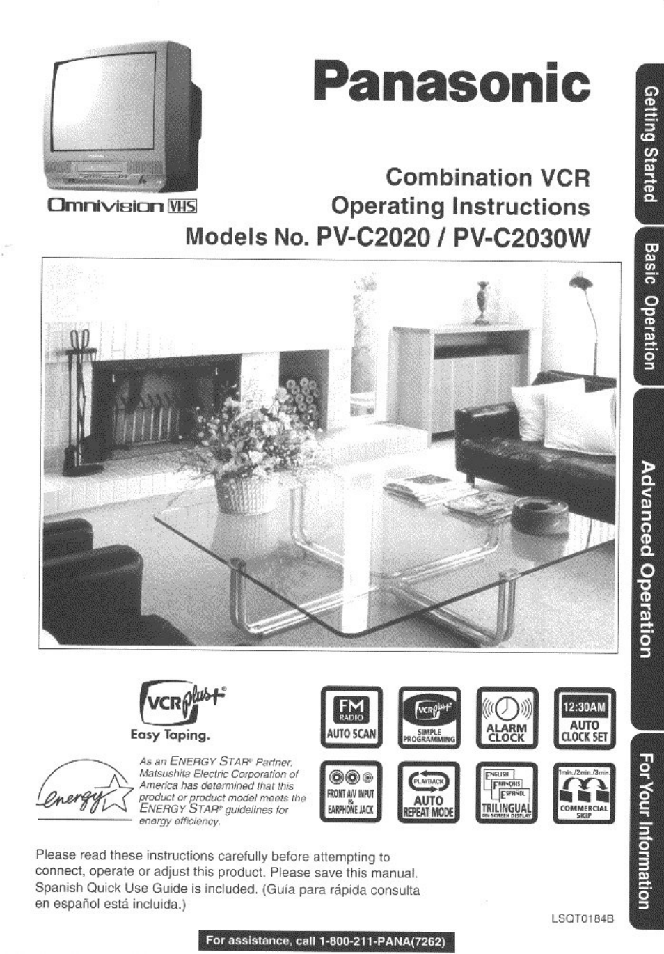 Panasonic PV C2020 User Manual | 52 pages