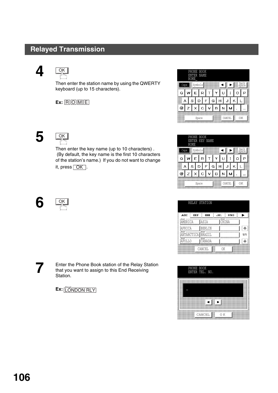 Network feature, Relayed transmission | Panasonic 3000 User Manual | Page 106 / 138