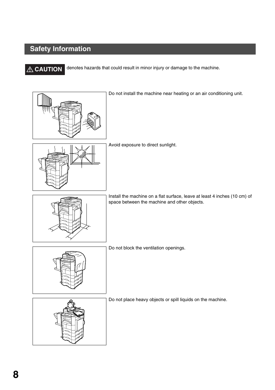 Getting to know your machine, Safety information | Panasonic 3000 User Manual | Page 8 / 138
