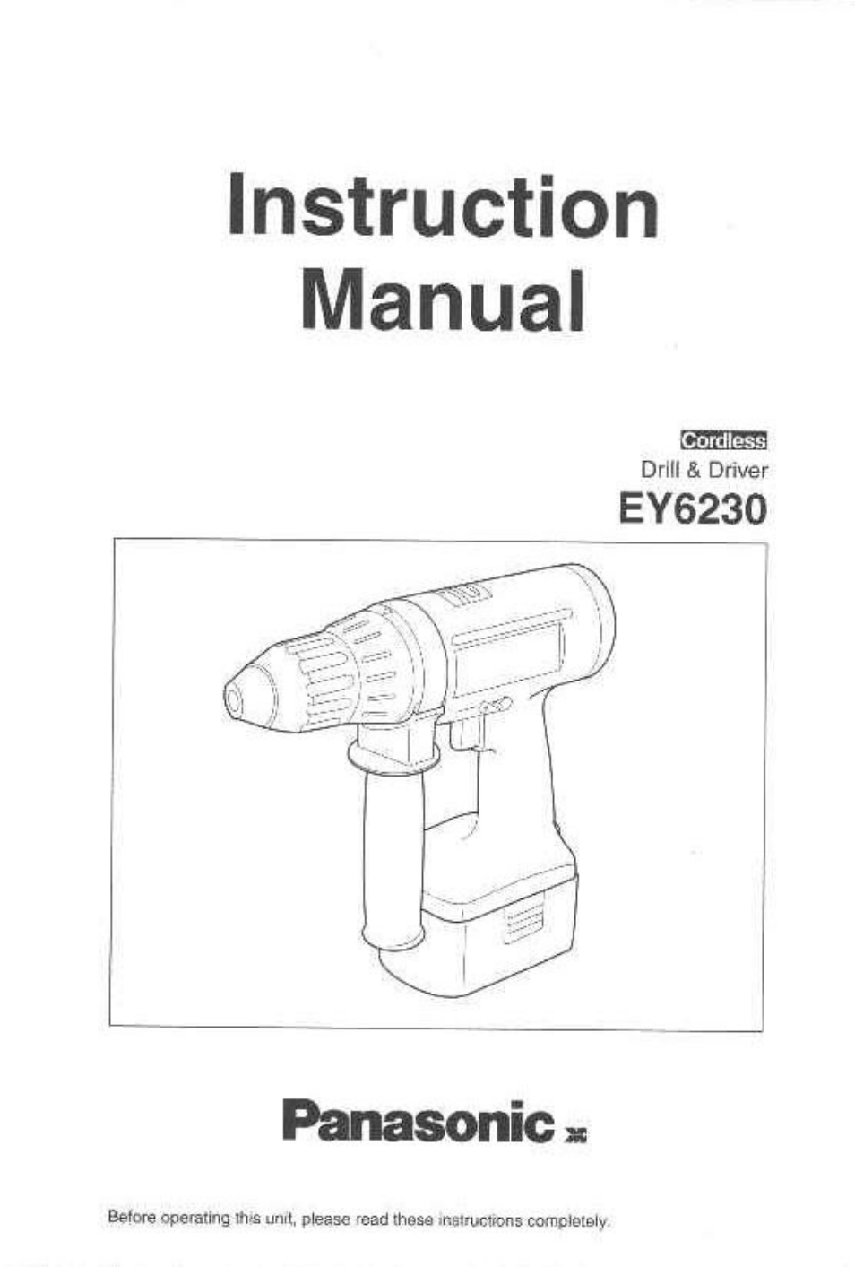 Panasonic EY6230 User Manual | 12 pages