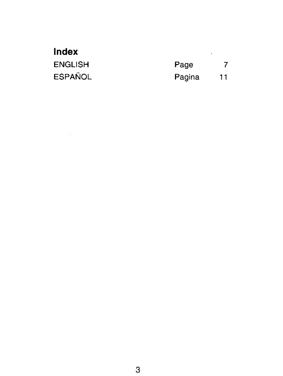 Index | Panasonic ES2205 User Manual | Page 3 / 16