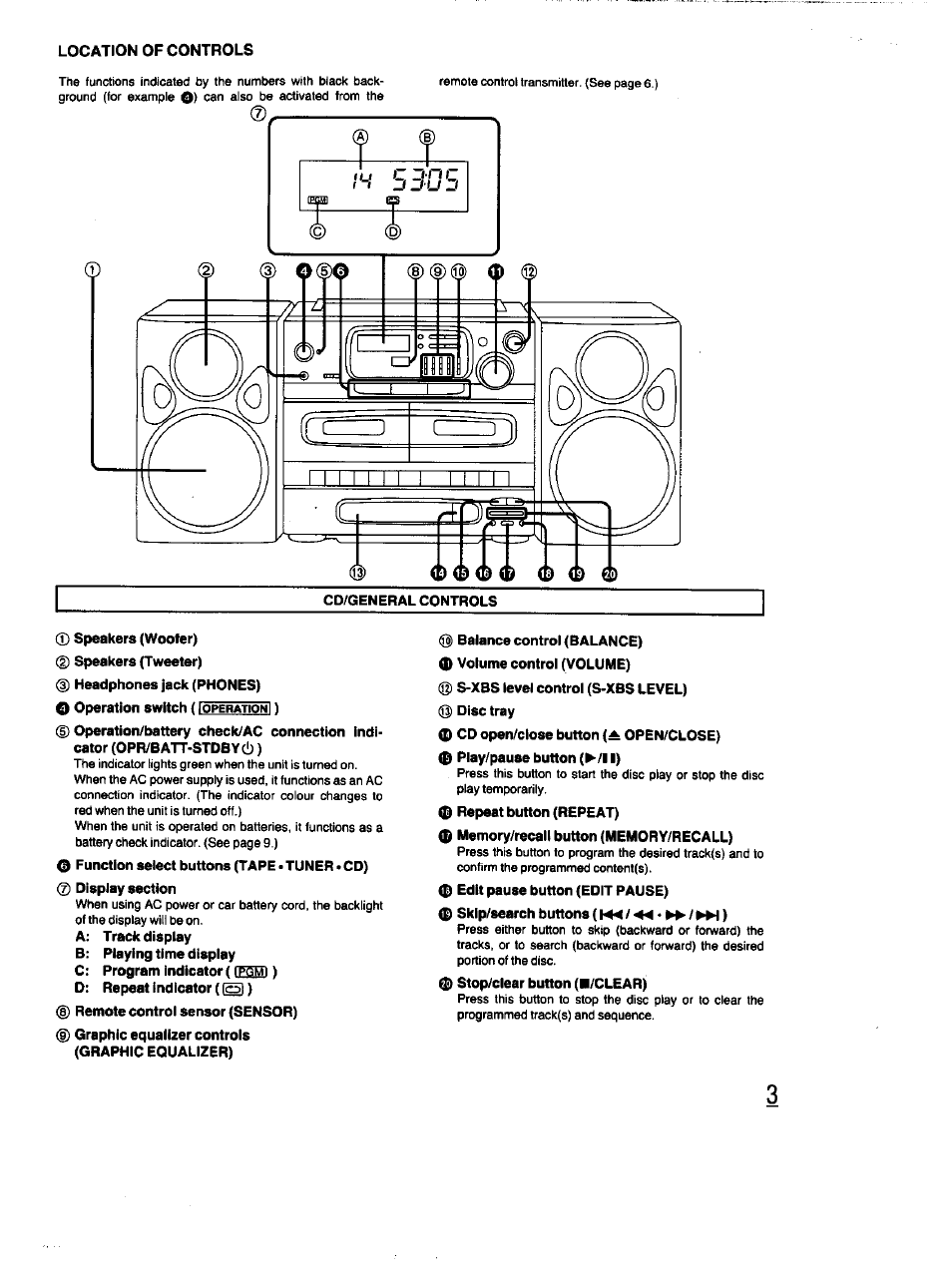 Panasonic RX-DT670 User Manual | Page 3 / 24