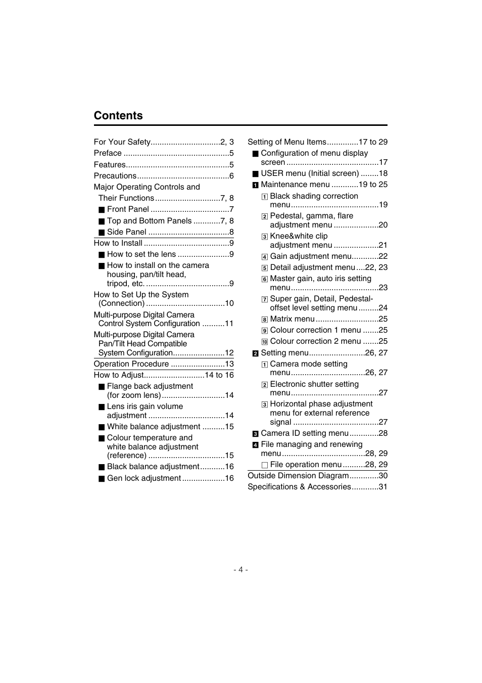 Panasonic AK-HC910L User Manual | Page 4 / 32