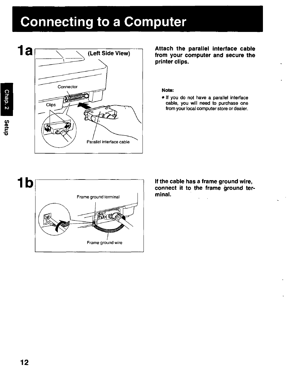 Connecting to a computer | Panasonic KX-P2023 User Manual | Page 12 / 88