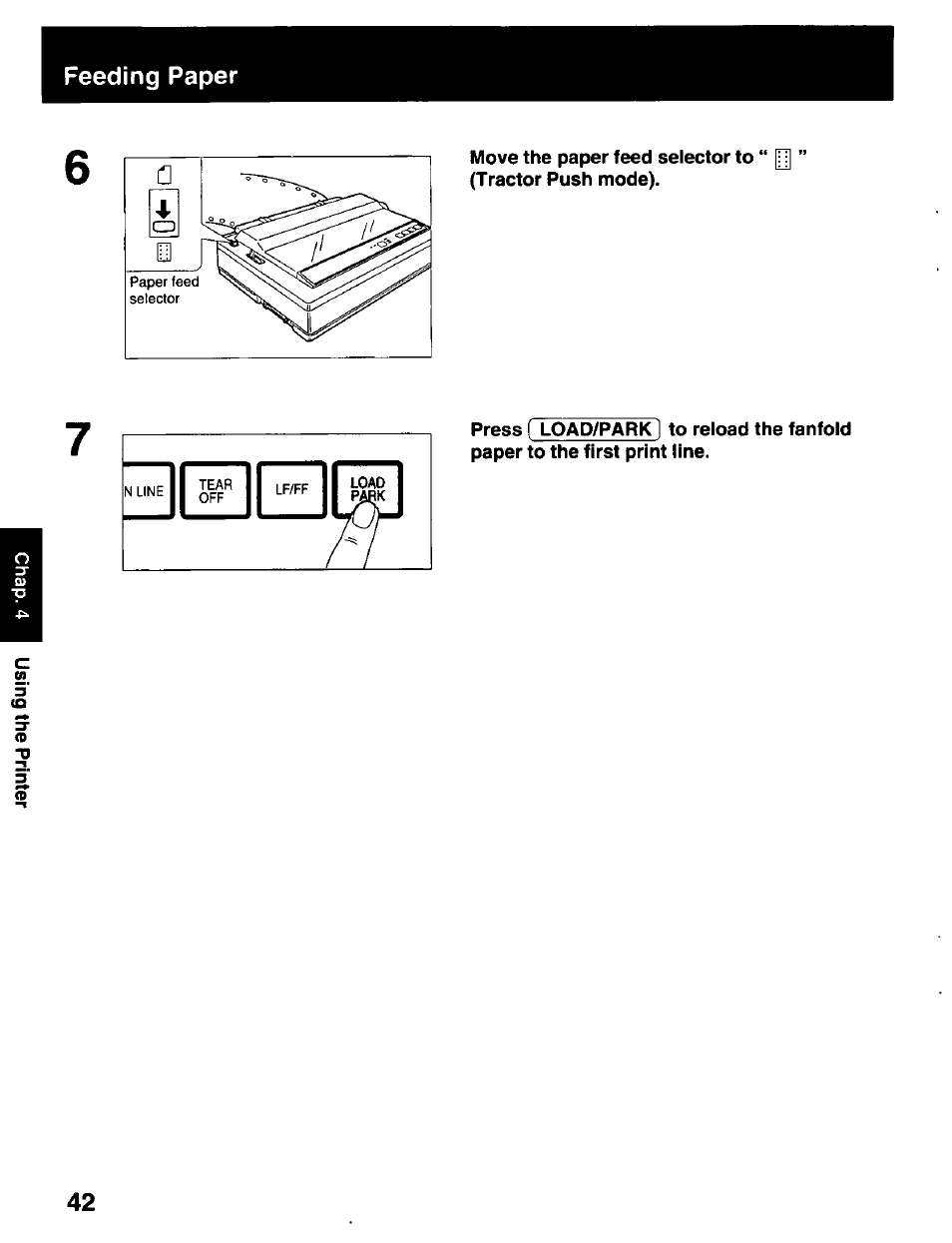 Feeding paper, S2. 5 | Panasonic KX-P2023 User Manual | Page 42 / 88