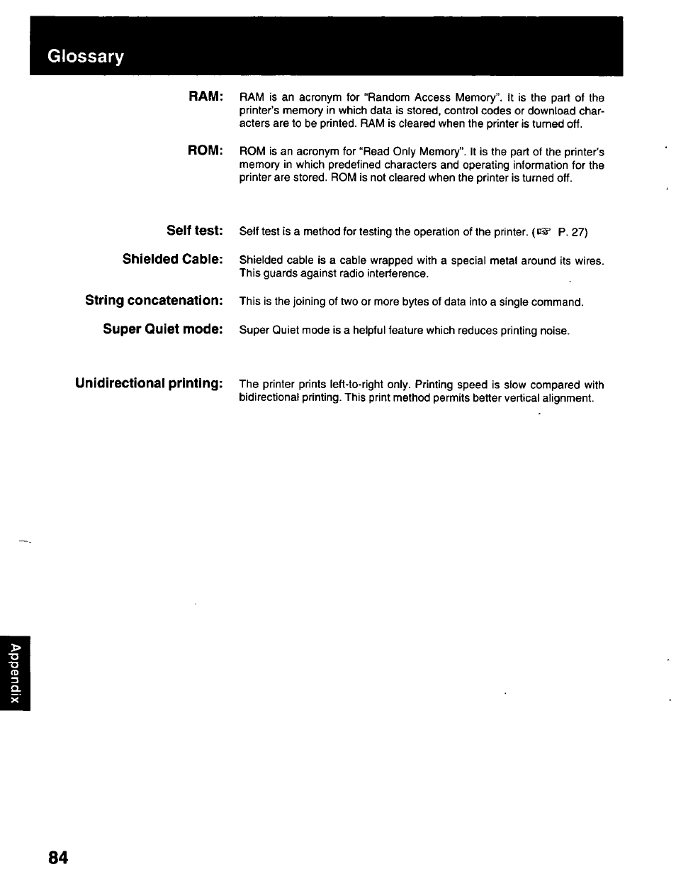 Panasonic KX-P2023 User Manual | Page 84 / 88