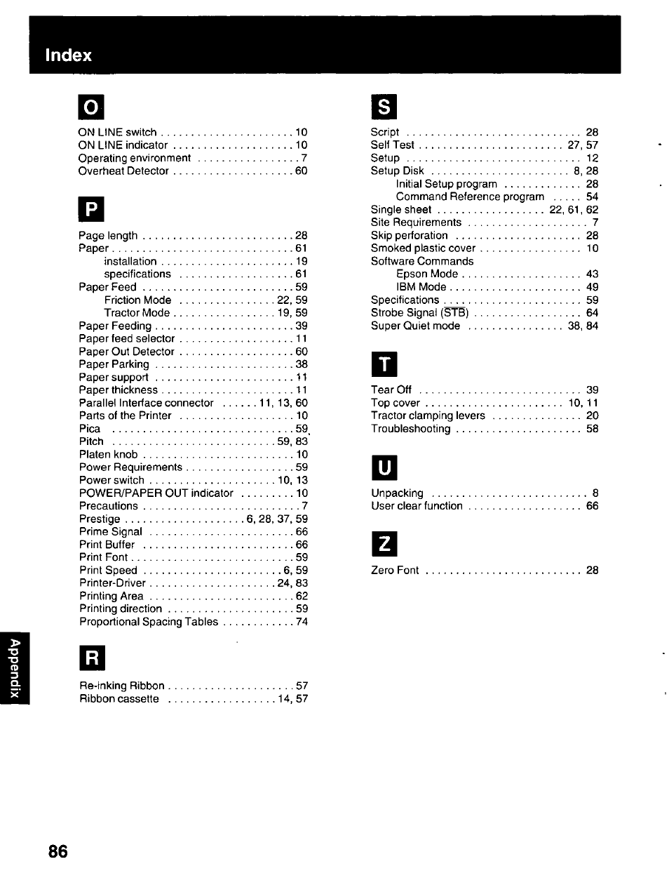 Panasonic KX-P2023 User Manual | Page 86 / 88