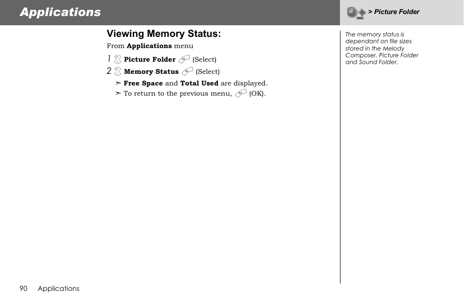 Applications | Panasonic G70 User Manual | Page 93 / 109