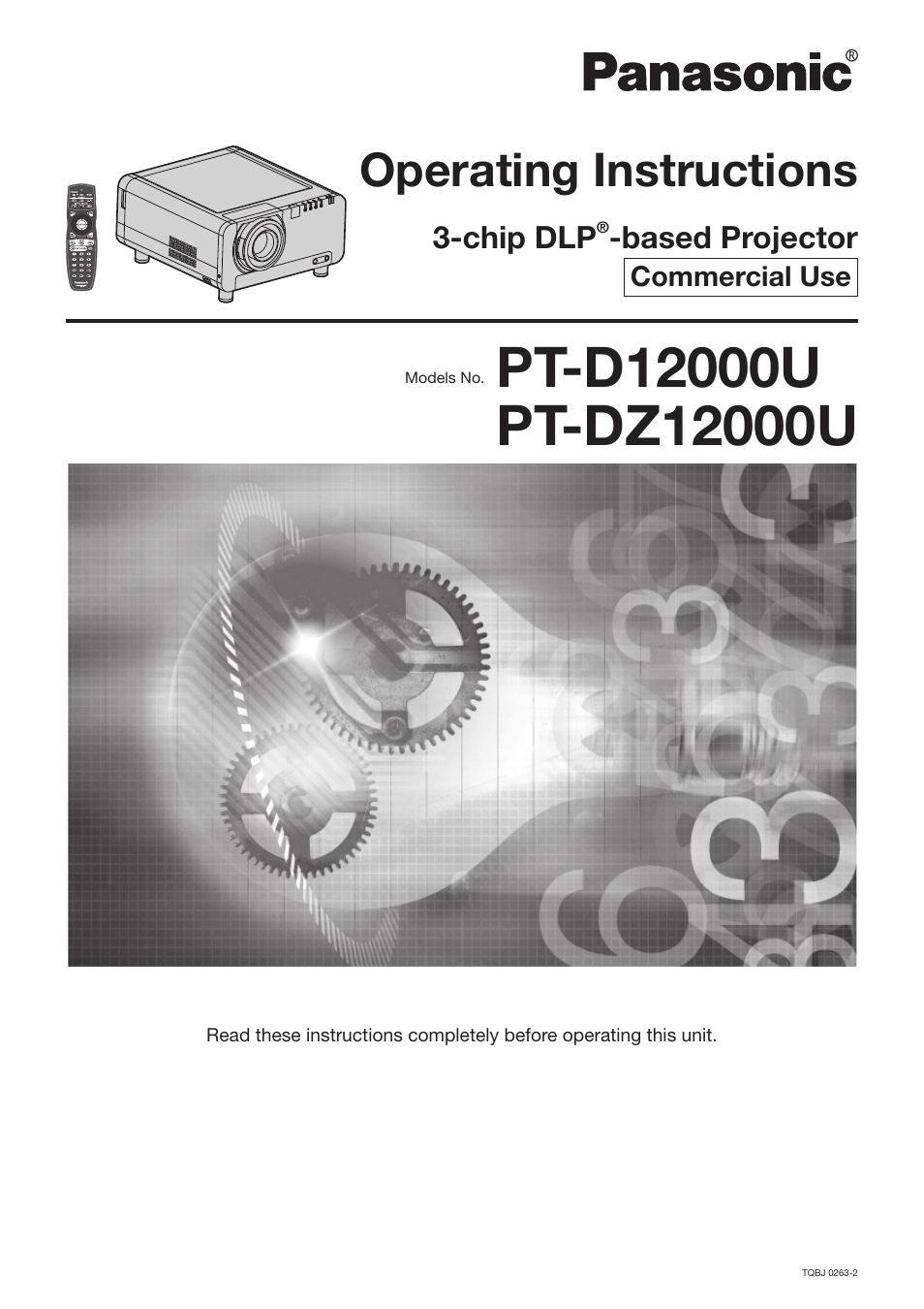 Panasonic PT-D12000U User Manual | 138 pages