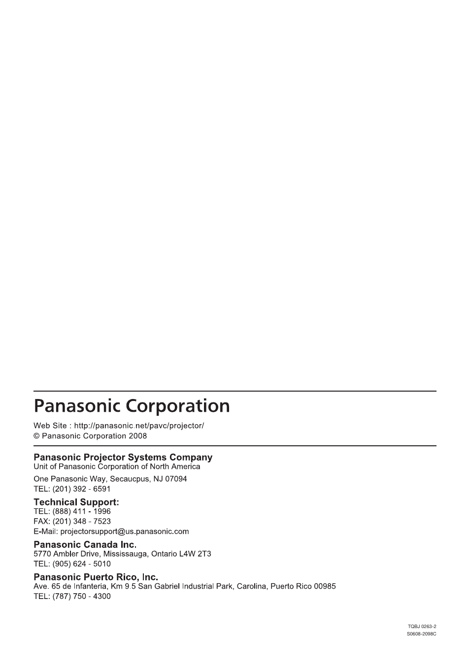 Panasonic PT-D12000U User Manual | Page 138 / 138