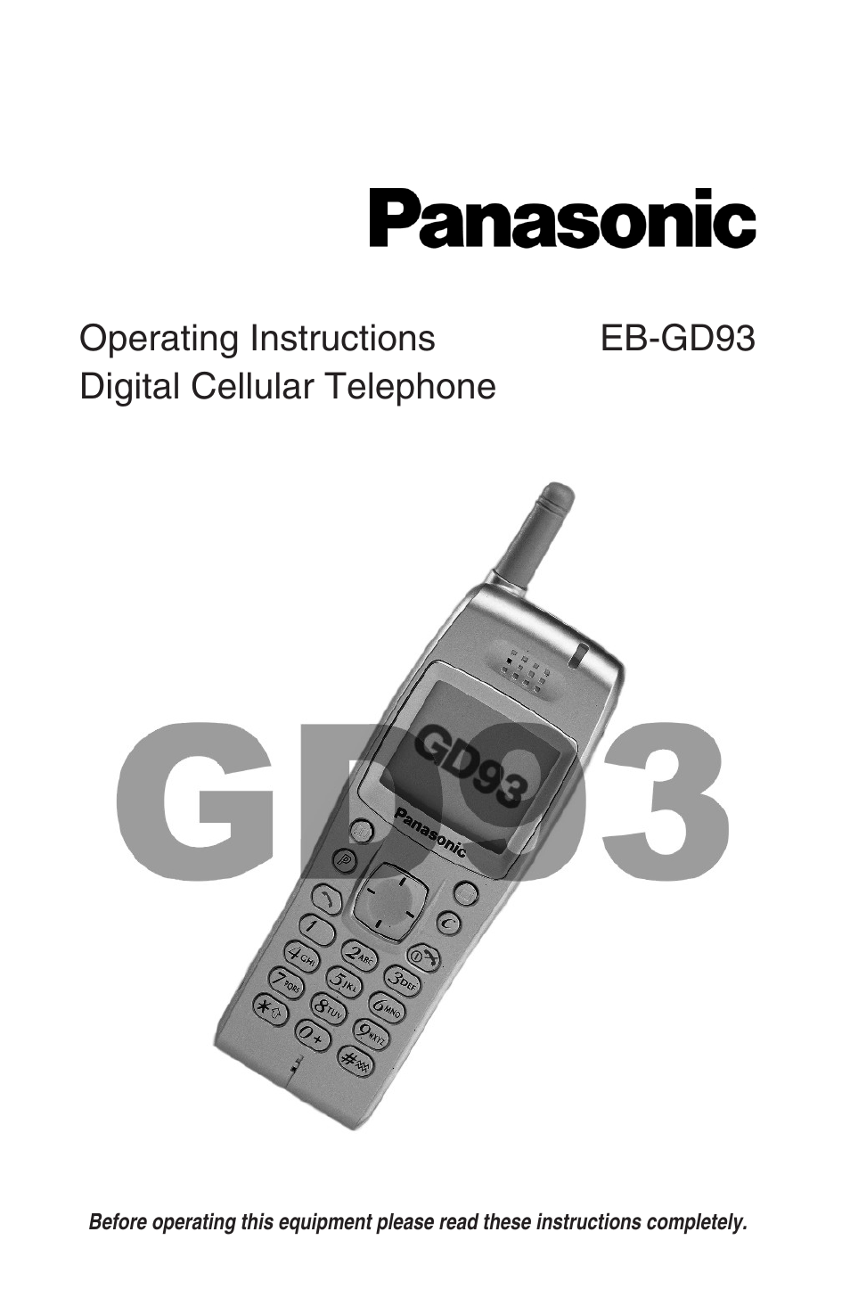 Panasonic EB-GD93 User Manual | 68 pages