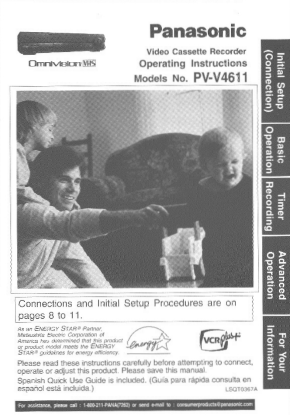 Panasonic OMNIVISION PV-V4611 User Manual | 38 pages