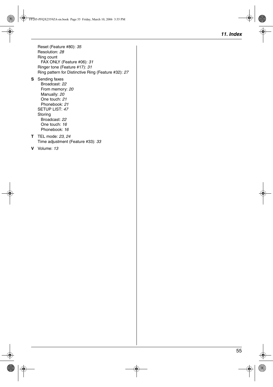 Panasonic KX-FP205 User Manual | Page 55 / 56