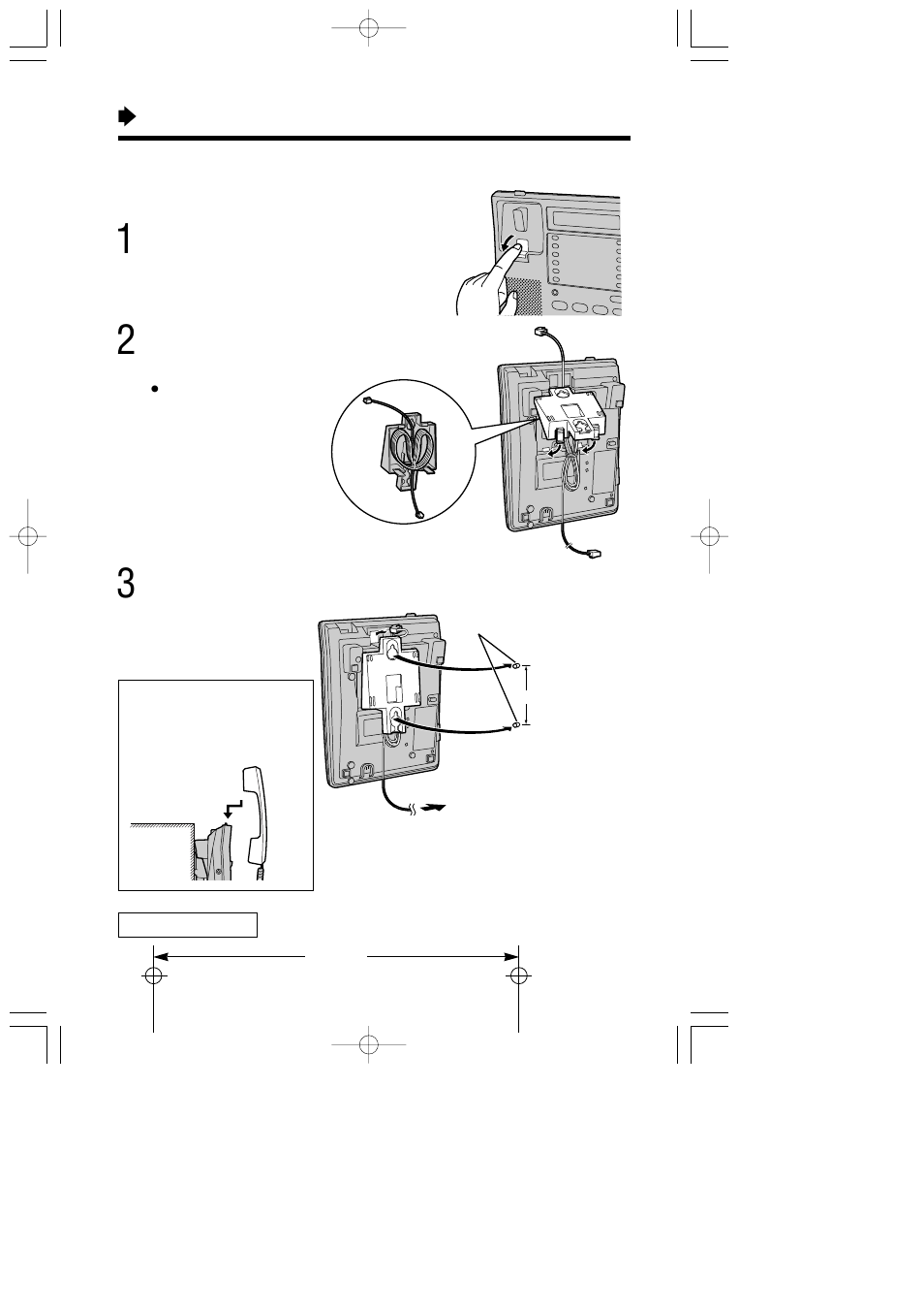Wall mounting | Panasonic KX-T2375ALW User Manual | Page 12 / 36