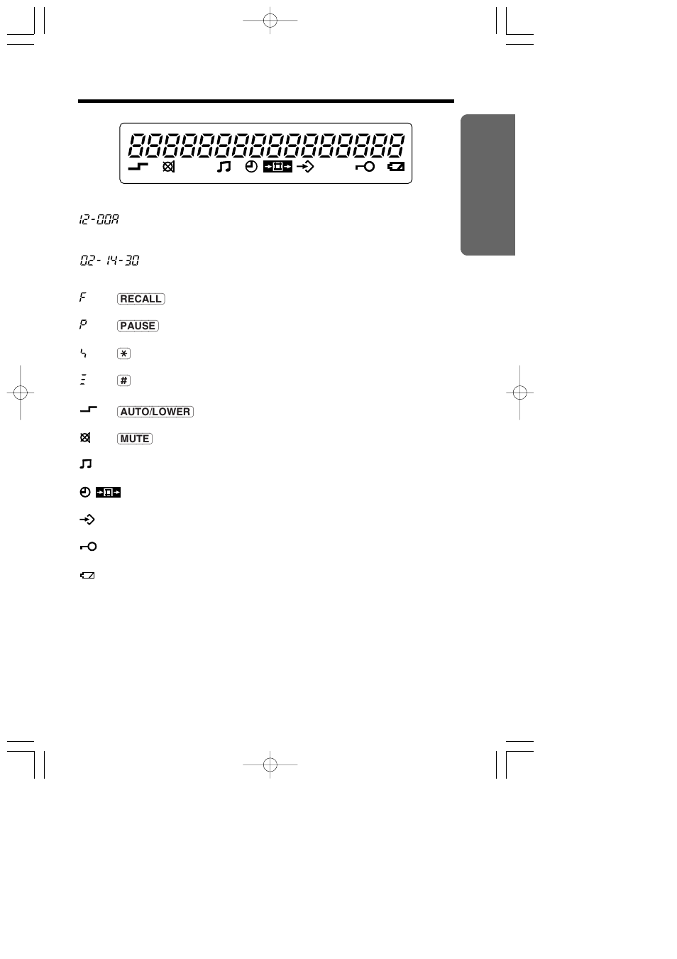Display | Panasonic KX-T2375ALW User Manual | Page 5 / 36