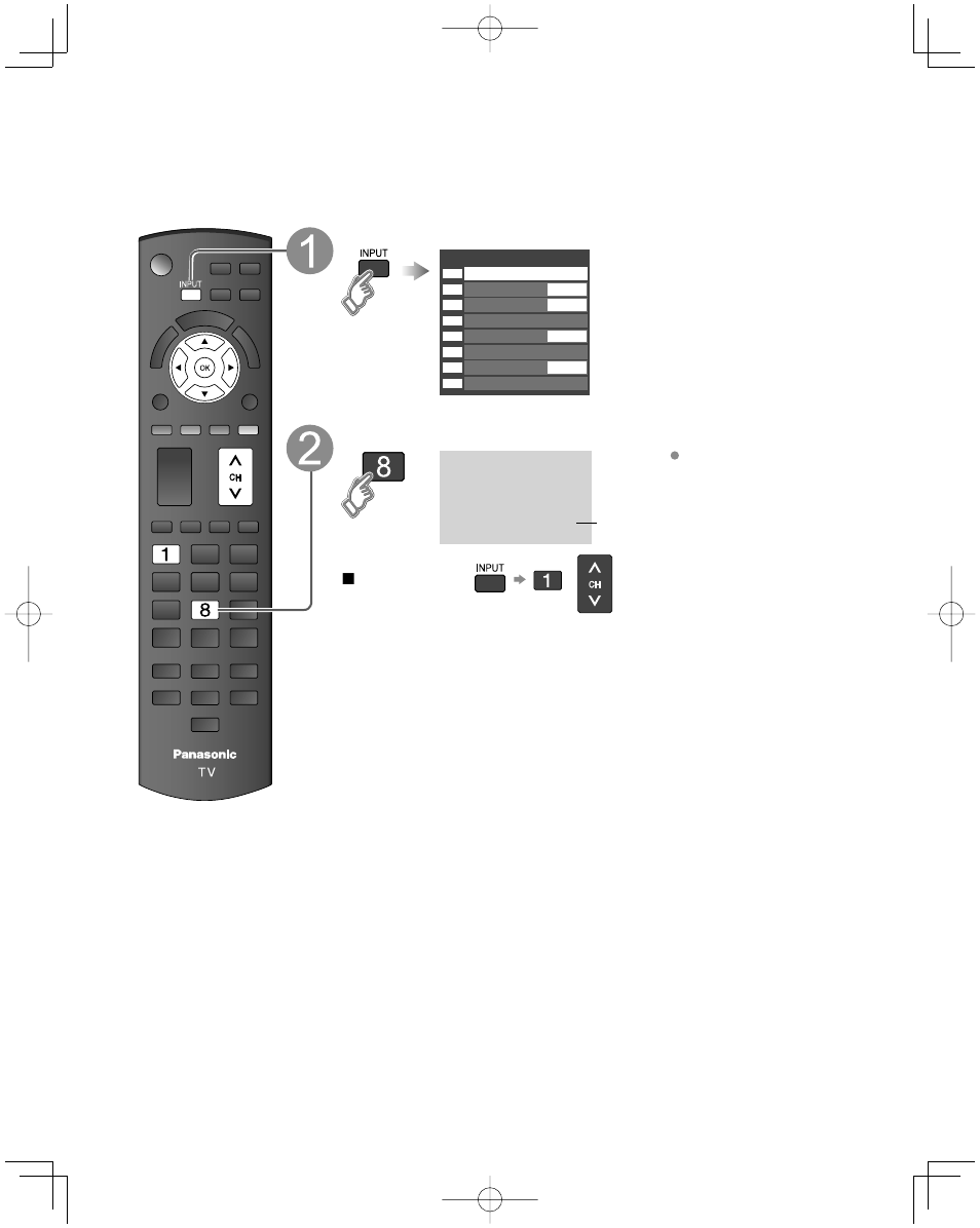 Displaying pc screen on tv, Display the input select menu, Select “pc | Panasonic TC-26LX14 User Manual | Page 24 / 58