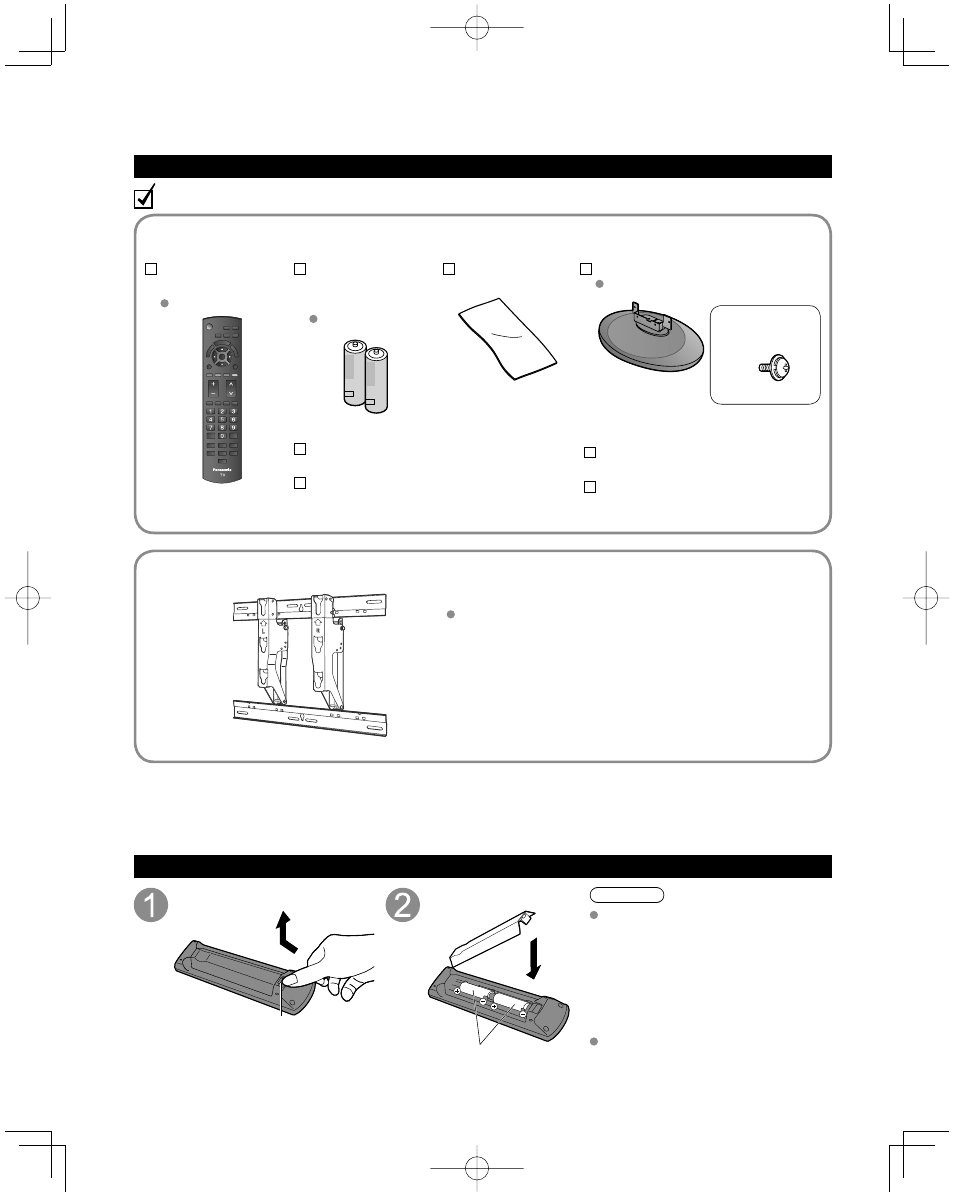 Quick start guide, Accessories/optional accessory | Panasonic TC-26LX14 User Manual | Page 8 / 58