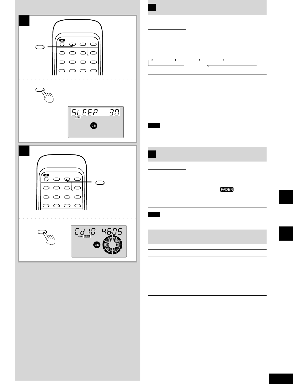 The sleep timer, The timer fader, Reference | Maintenance | Panasonic RX-ES20 User Manual | Page 19 / 20