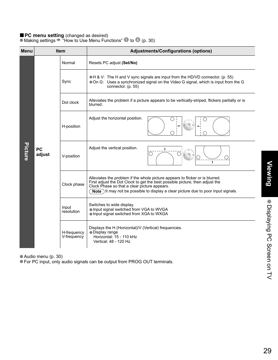 Viewing | Panasonic VIVA TH-65PZ750U User Manual | Page 29 / 73