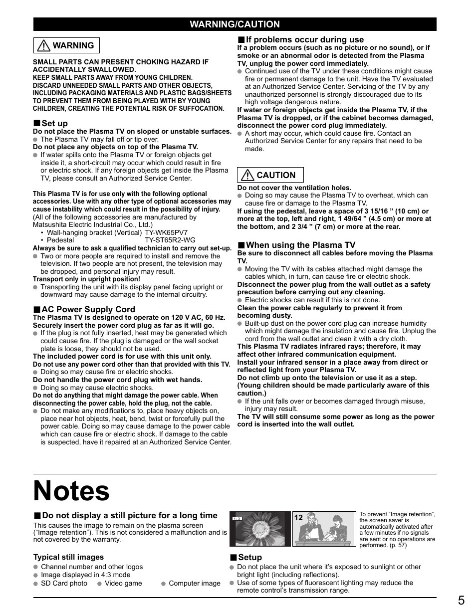 Panasonic VIVA TH-65PZ750U User Manual | Page 5 / 73