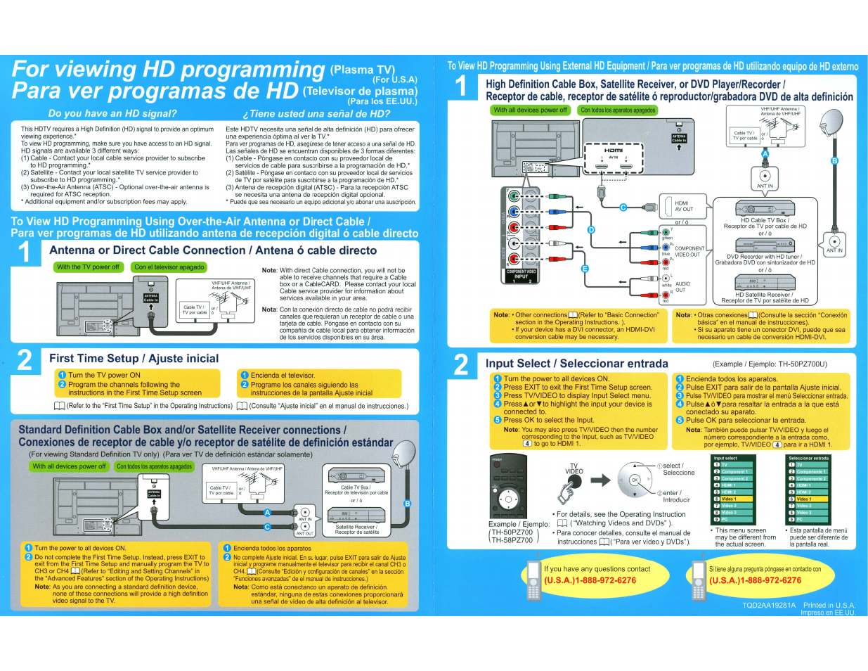 Hd programming hookup guide | Panasonic VIVA TH-65PZ750U User Manual | Page 63 / 73
