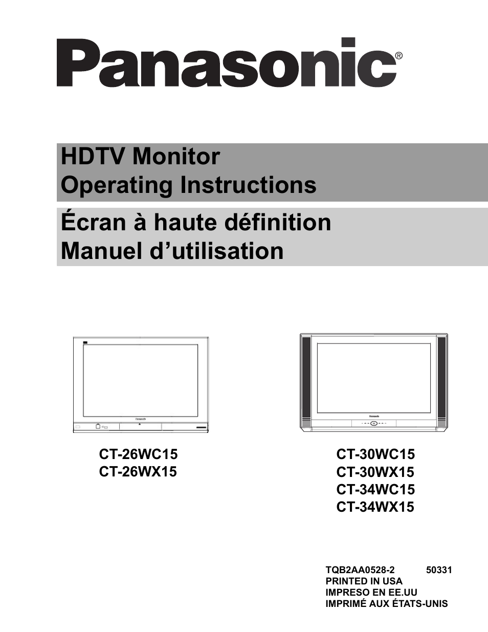 Panasonic CT-26WC15 User Manual | 64 pages