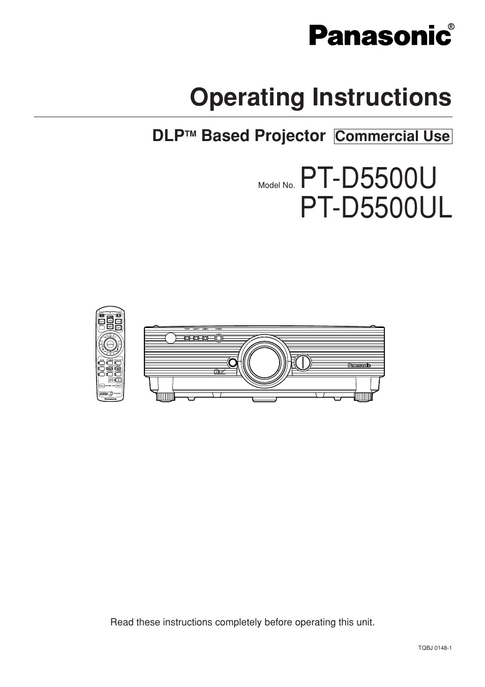 Panasonic PT-D5500U User Manual | 68 pages