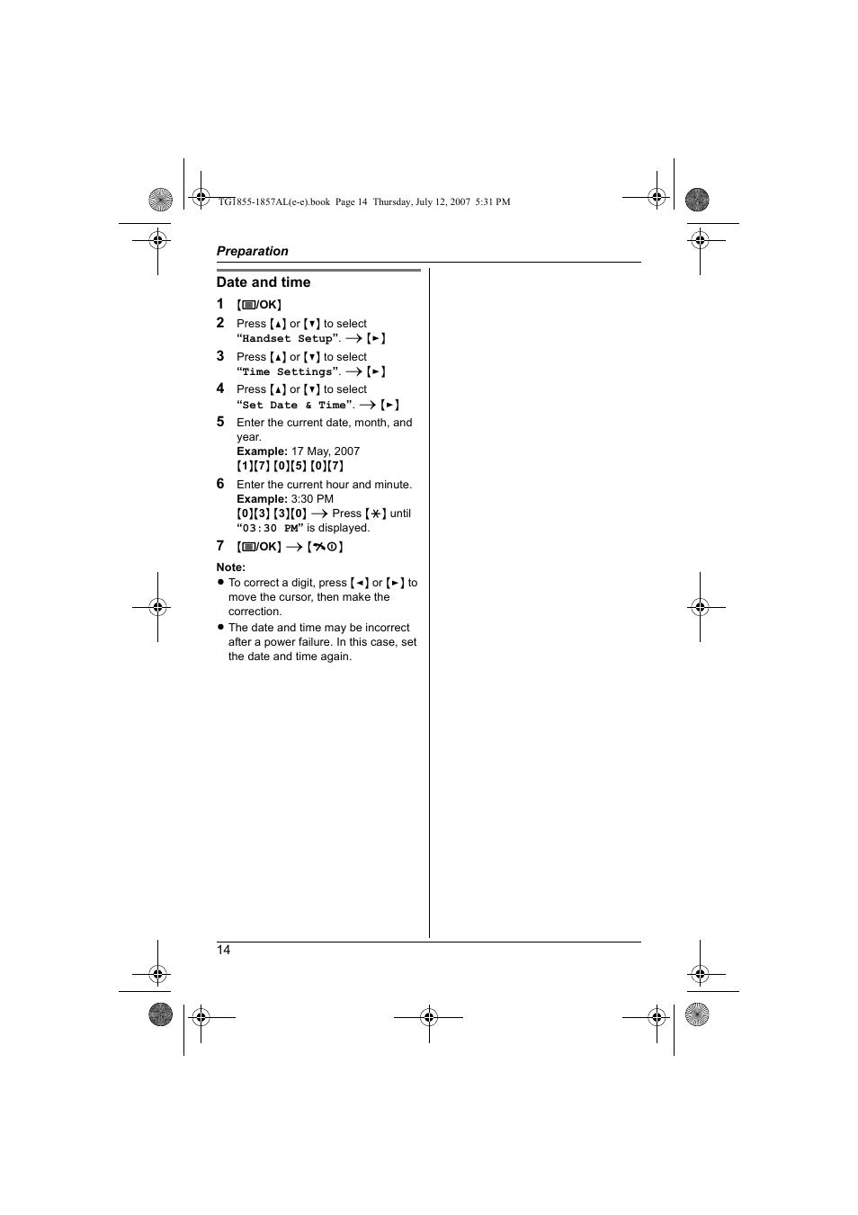 Panasonic KX-TG1855AL User Manual | Page 14 / 44