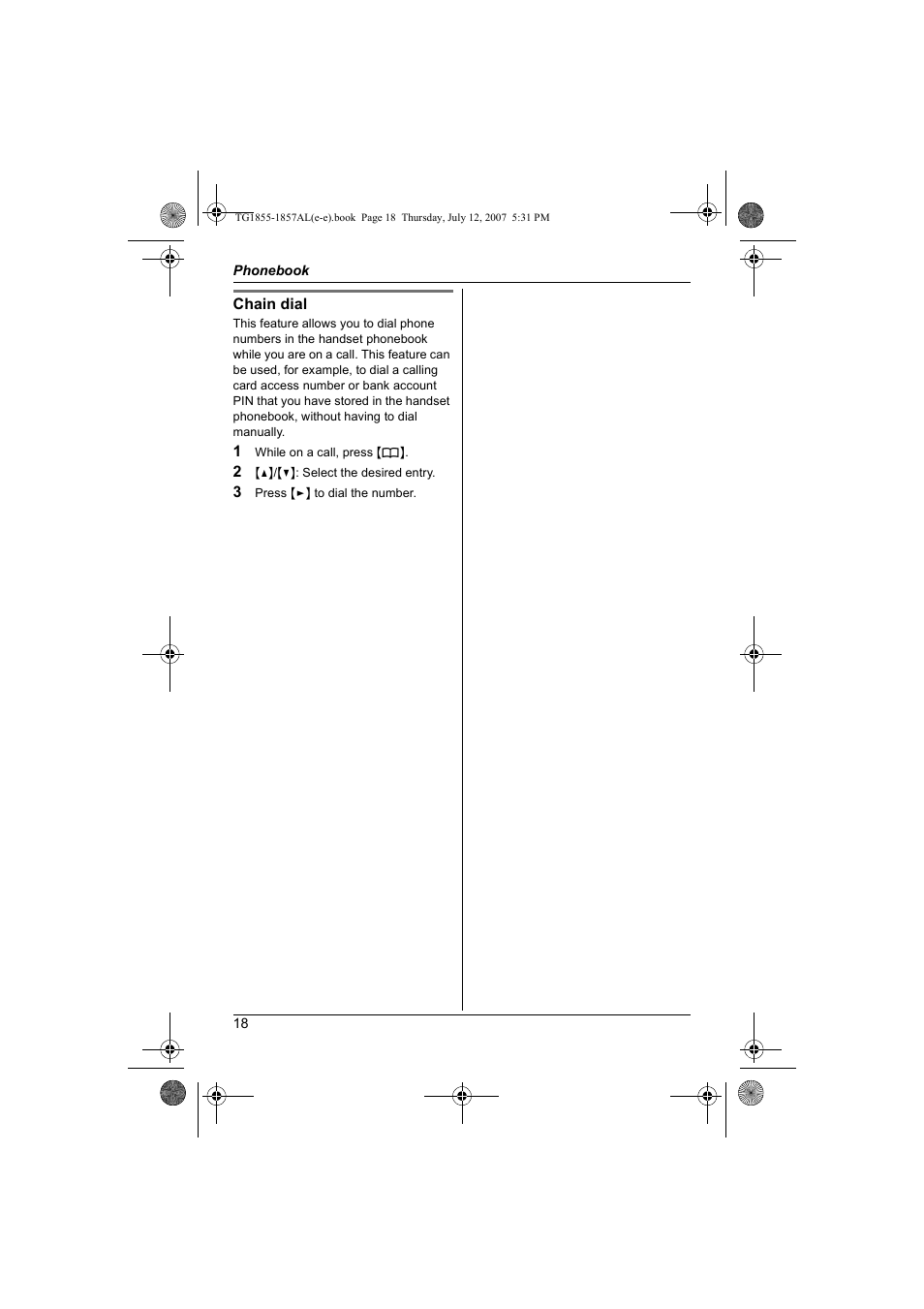 Panasonic KX-TG1855AL User Manual | Page 18 / 44