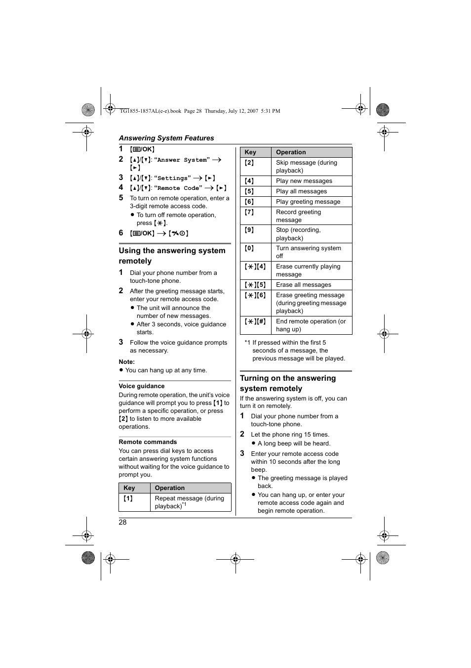 Panasonic KX-TG1855AL User Manual | Page 28 / 44