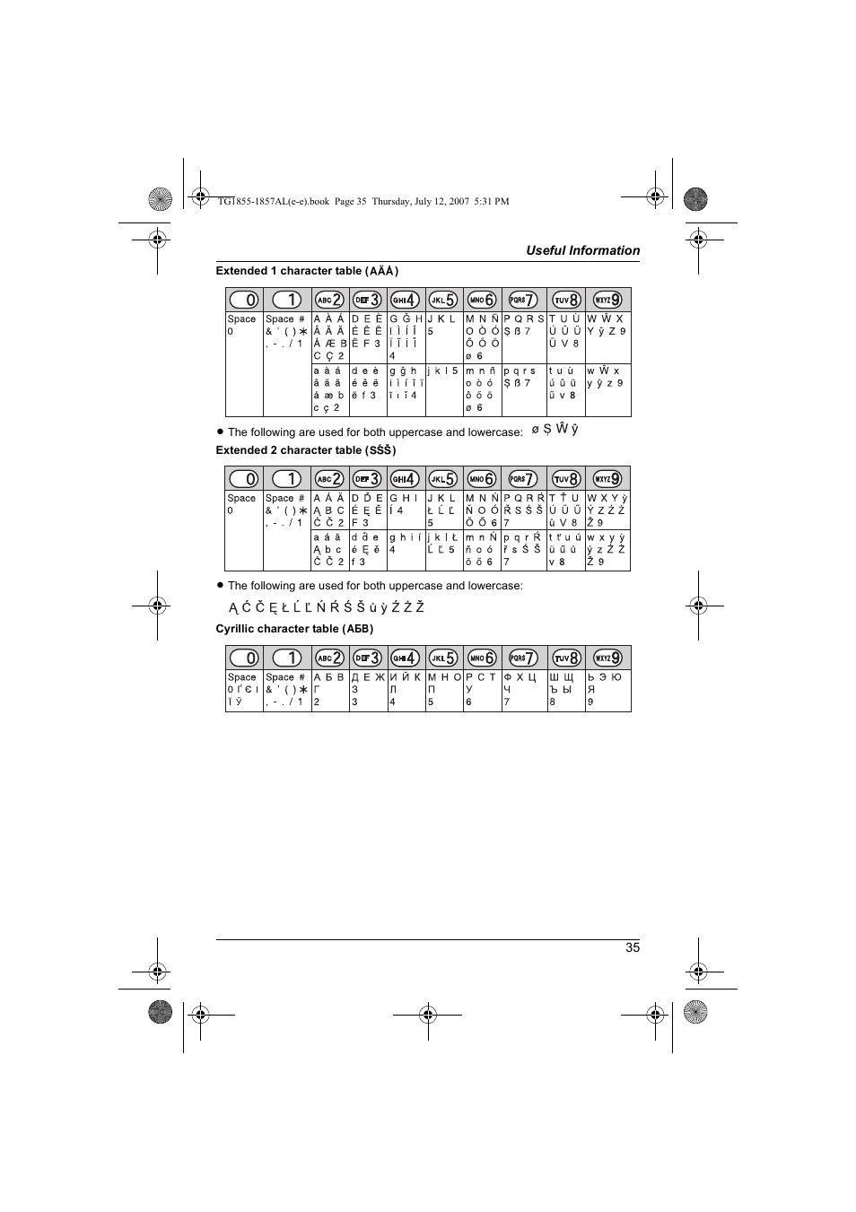 Panasonic KX-TG1855AL User Manual | Page 35 / 44