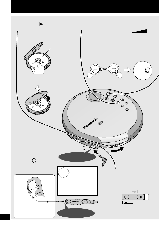 P10 まず聞いてみましょう（基本の操作, Hold, Rqt6272 | Panasonic SL-CT490 User Manual | Page 10 / 24