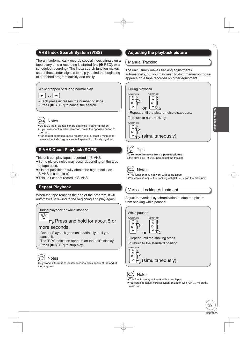 Press and hold for about 5 or more seconds, Simultaneously) | Panasonic DIGA DMR-EZ47V User Manual | Page 27 / 100
