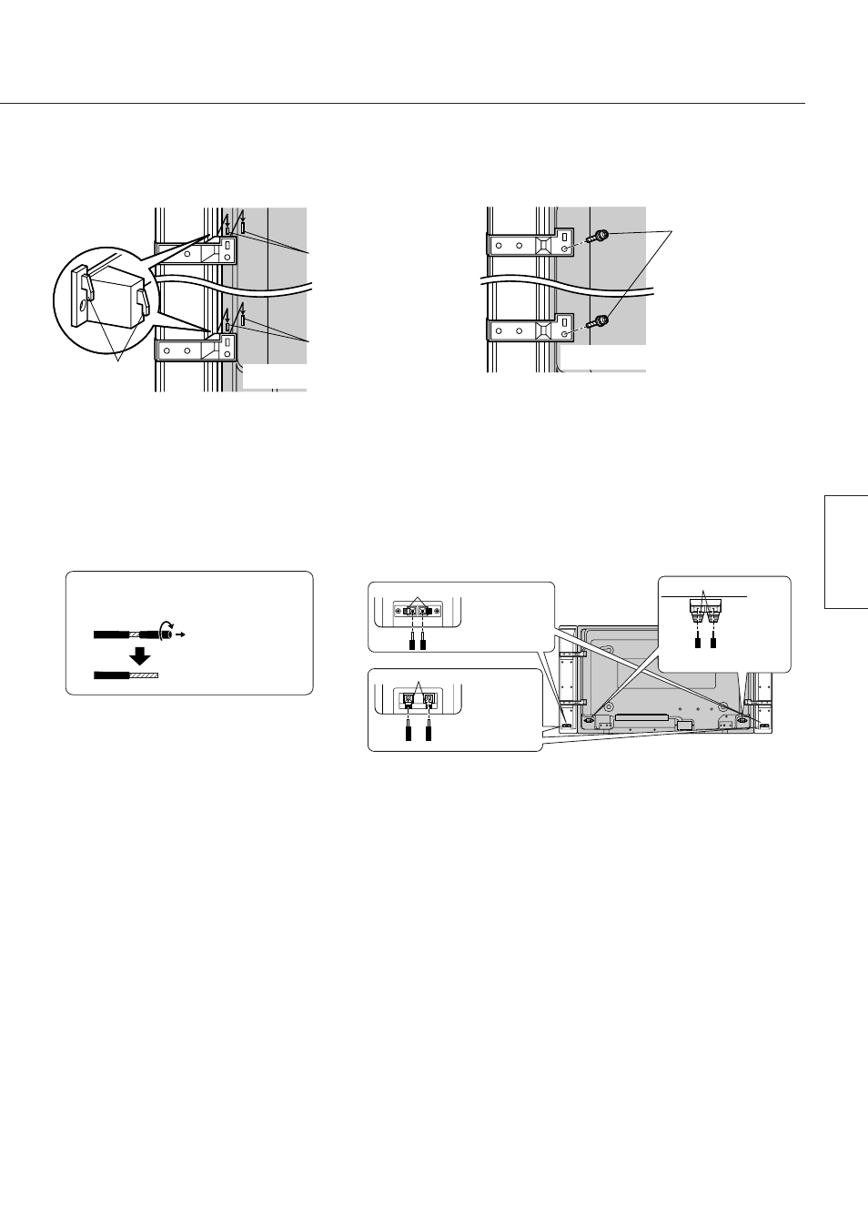 Remarques pour l’utilisation, Fixez les enceintes à leur place, Fixez les enceintes sur l’écran plasma 16/9ème | Branchez les câbles d’enceintes, Fran ç ais | Panasonic TY-SP42P5-K User Manual | Page 11 / 24