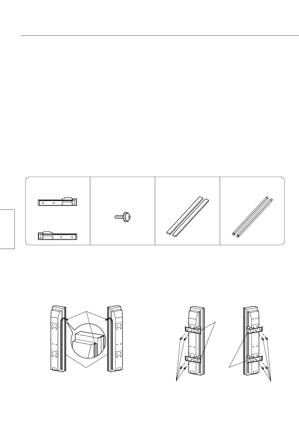 Instale las esponjas en los altavoces, Instale los soportes de montaje en los altavoces | Panasonic TY-SP42P5-K User Manual | Page 12 / 24