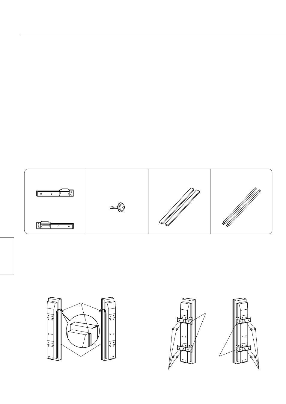 Sätt fast dynorna på högtalarna, Sätt fast monteringsfästena på högtalarna | Panasonic TY-SP42P5-K User Manual | Page 14 / 24