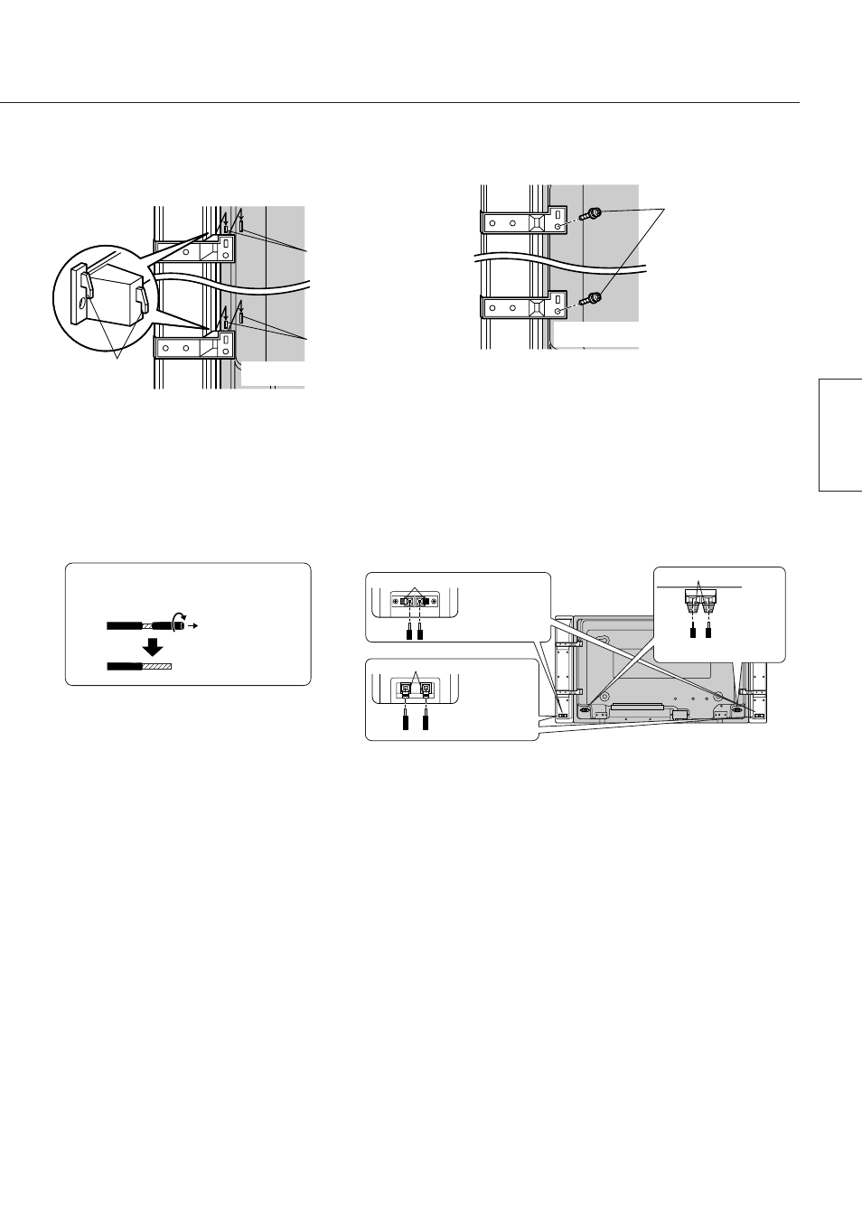 Fissare gli altoparlanti, Collegare i cavi degli altoparlanti, Italiano | Panasonic TY-SP42P5-K User Manual | Page 9 / 24