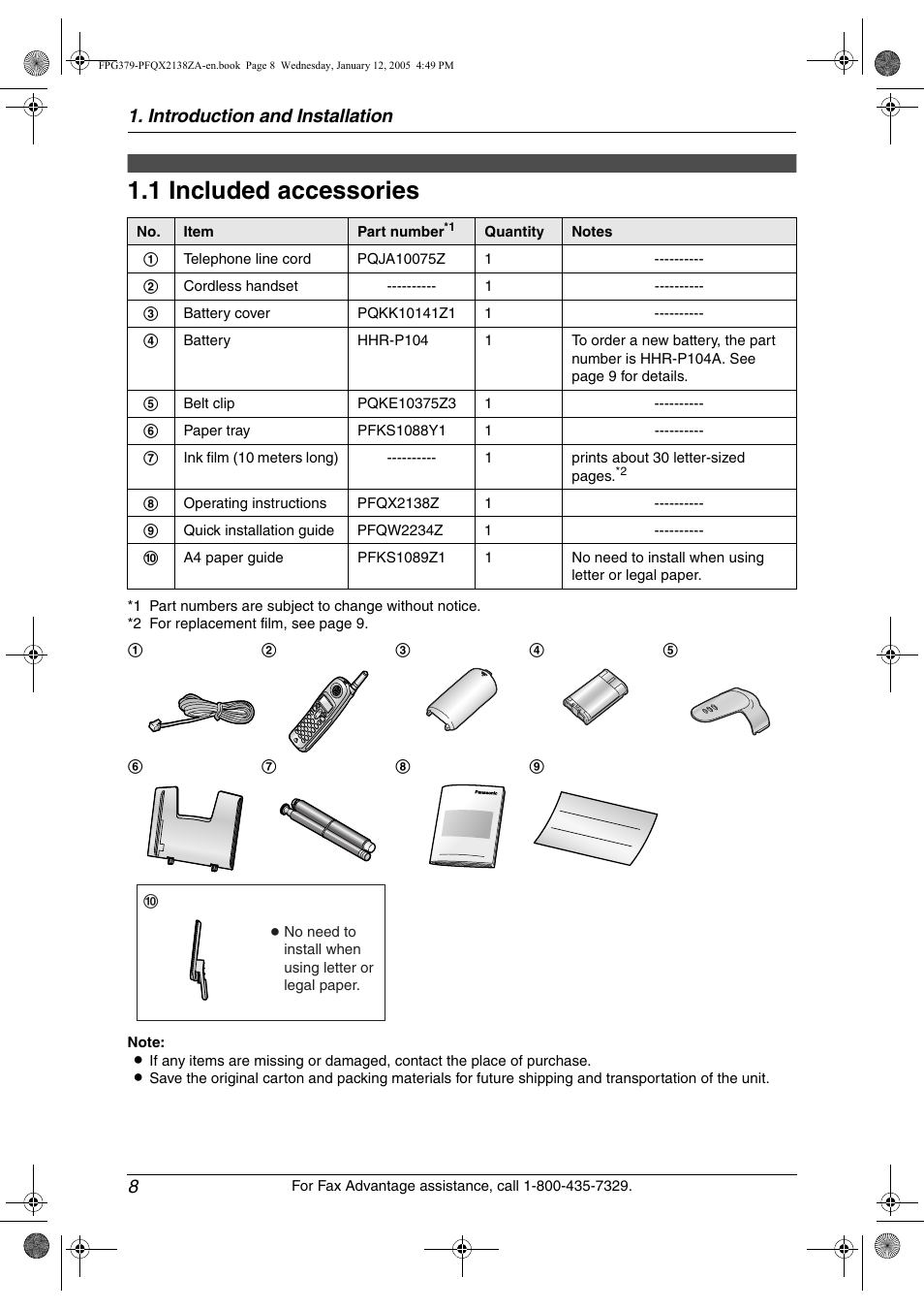 Panasonic KX-FPG378 User Manual | Page 10 / 110