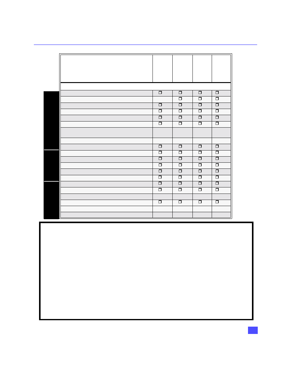 Feature chart | Panasonic PT-47WX49 User Manual | Page 4 / 58