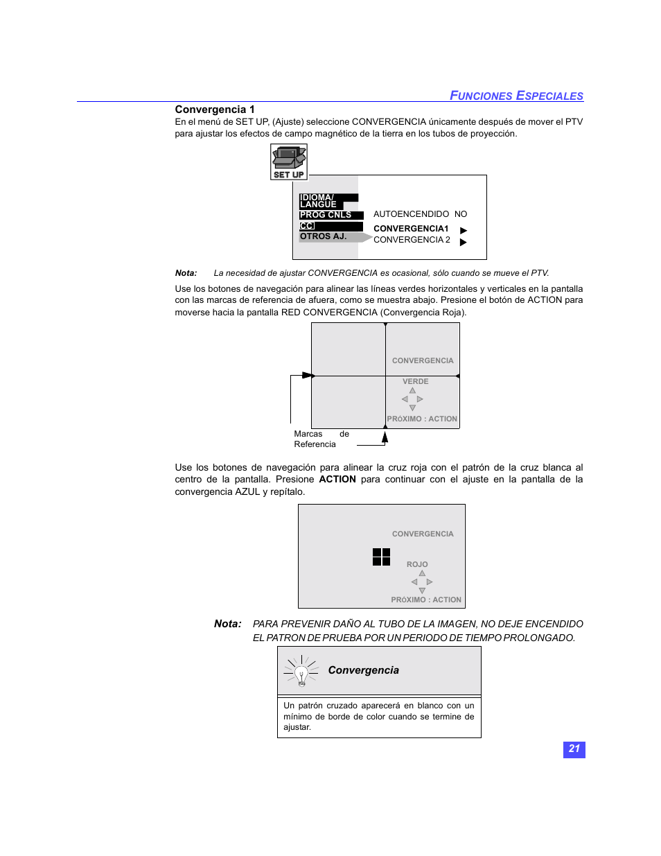 Convergencia 1 | Panasonic PT-47WX49 User Manual | Page 51 / 58