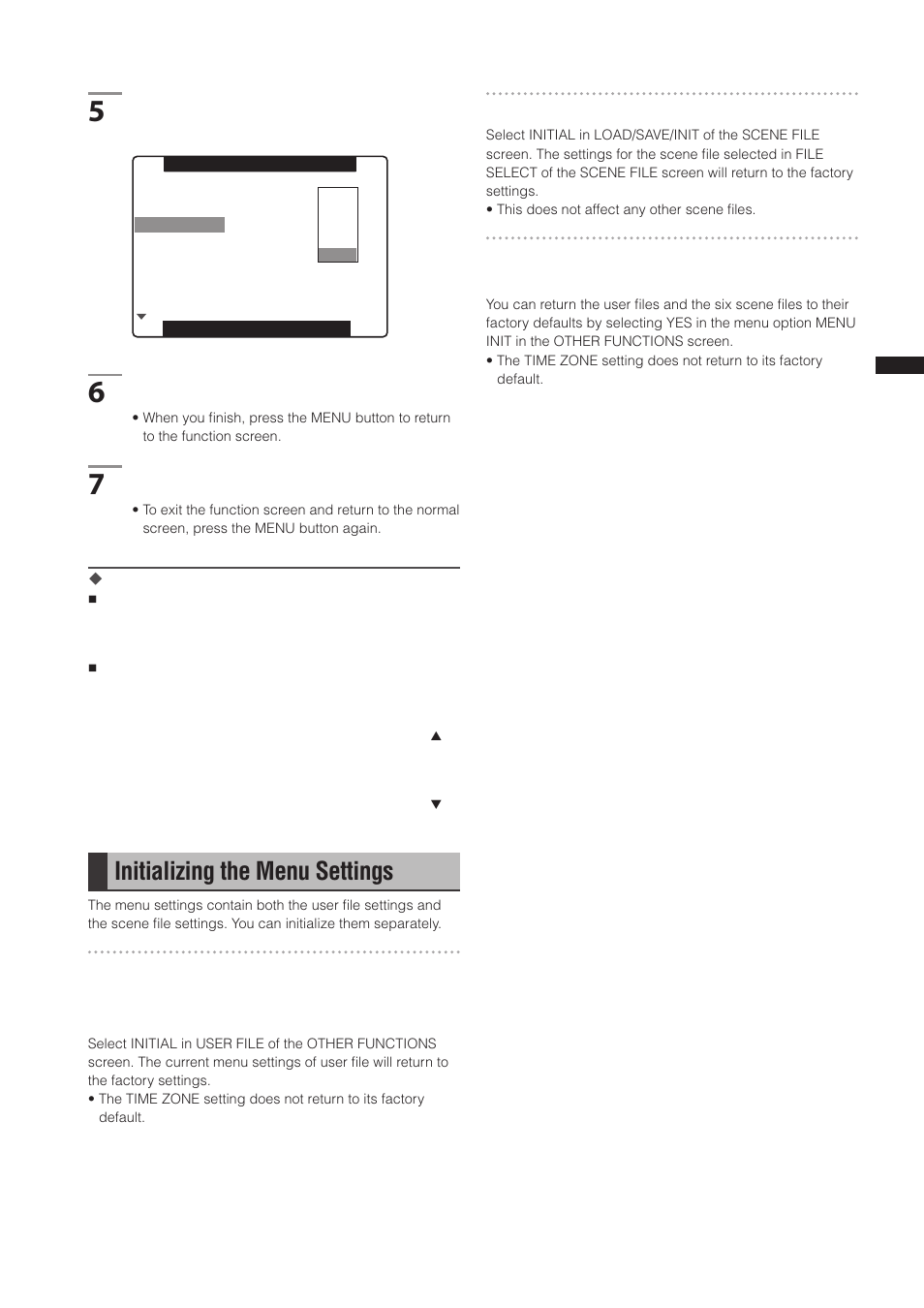 Initializing the menu settings | Panasonic AG-3DP1G User Manual | Page 107 / 140
