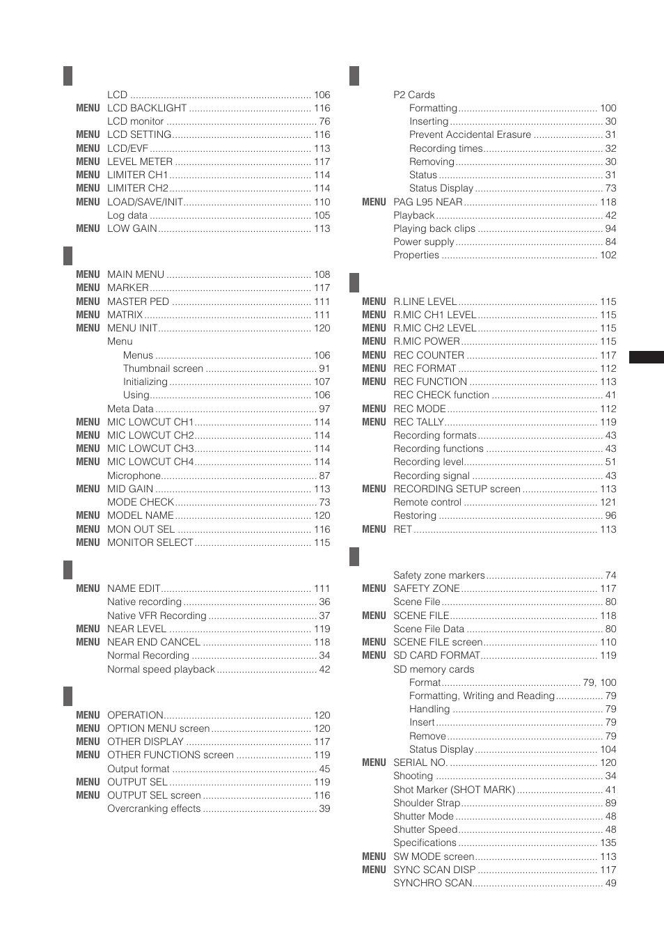 Panasonic AG-3DP1G User Manual | Page 133 / 140